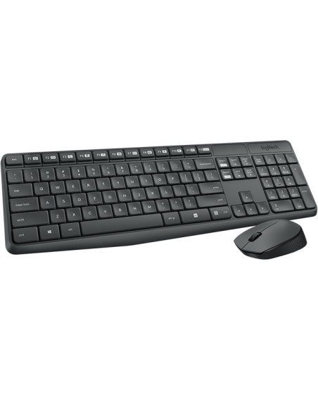 KIT wireless LOGITECH, tastatura wireless multimedia + mouse wireless 3 butoane, black, "MK235" "920-007931"