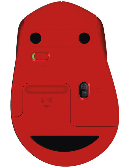 MOUSE LOGITECH, "M330 Silent", PC sau NB, wireless, 2.4GHz, optic, 1000 dpi, butoane/scroll 3/1, , rosu, "910-004911"