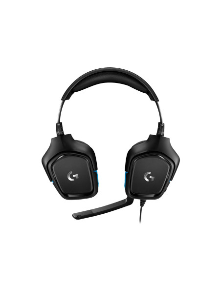 CASTI Logitech, "G432", cu fir, gaming, utilizare multimedia, microfon pe brat, conectare prin Jack 3.5 mm, USB 2.0, negru, "981