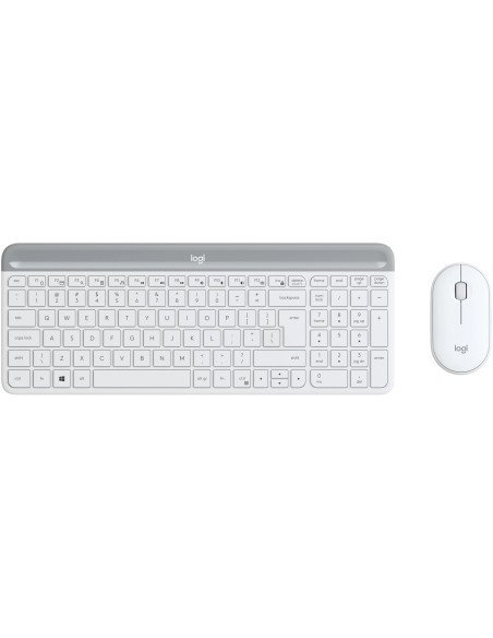 TASTATURA si Mouse LOGITECH, "Slim", wireless, 1000 dpi taste format standard (104-108 taste), mouse alb, 3/1 butoane, 104, "920