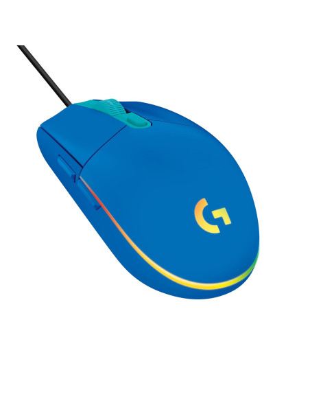 MOUSE LOGITECH, "G102 LIGHTSYNC", gaming, cu fir, USB, optic, 8000 dpi, butoane/scroll 6/1, iluminare, butoane programabile, alb