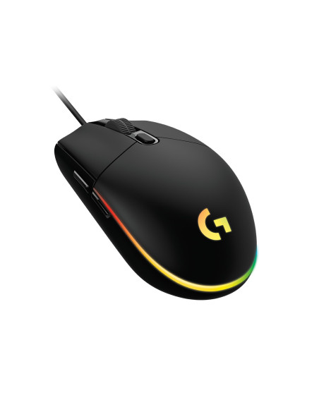 MOUSE LOGITECH, "G102 LIGHTSYNC", gaming, cu fir, USB, optic, 8000 dpi, butoane/scroll 6/1, iluminare, butoane programabile, neg