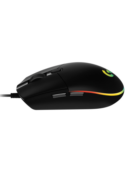 MOUSE LOGITECH, "G102 LIGHTSYNC", gaming, cu fir, USB, optic, 8000 dpi, butoane/scroll 6/1, iluminare, butoane programabile, neg