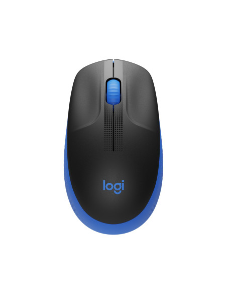 MOUSE LOGITECH, "M190", PC sau NB, wireless, 2.4GHz, optic, 1000 dpi, butoane/scroll 3/1, , negru / albastru, 45507171 "910-0059