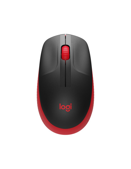 MOUSE LOGITECH, "M190", PC sau NB, wireless, 2.4GHz, optic, 1000 dpi, butoane/scroll 3/1, , negru / rosu, 45507061 "910-005908"
