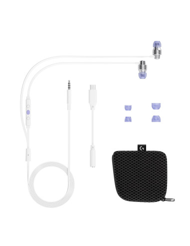 LOGITECH G333 Gaming Earphones - WHITE - 3.5 MM...