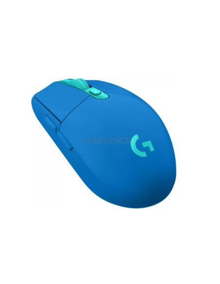 MOUSE LOGITECH, "G305 Lightspeed", gaming, wireless, 2.4GHz, optic, 12000 dpi, butoane/scroll 6/1, buton selectare viteza, albas