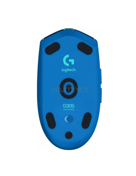 MOUSE LOGITECH, "G305 Lightspeed", gaming, wireless, 2.4GHz, optic, 12000 dpi, butoane/scroll 6/1, buton selectare viteza, albas