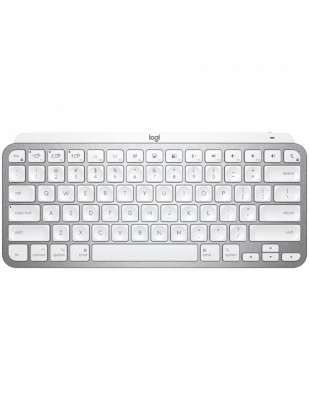 LOGITECH MX Keys Mini For Mac Minimalist Wireless Illuminated Keyboard - PALE GREY - US INTL - BT - EMEA, "920-010526"