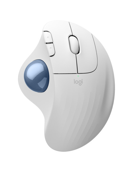 LOGITECH ERGO M575S Wireless Trackball - OFFWHITE+BLUE BALL - BT - EMEA28-935 "910-007030"