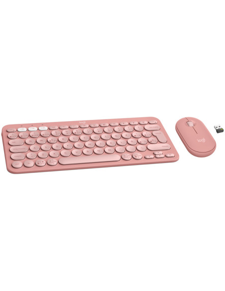 LOGITECH Pebble 2 Combo - TONAL ROSE - (US) INTL - 2.4GHZ/BT - N/A - INTNL-973 - UNIVERSAL "920-012241"