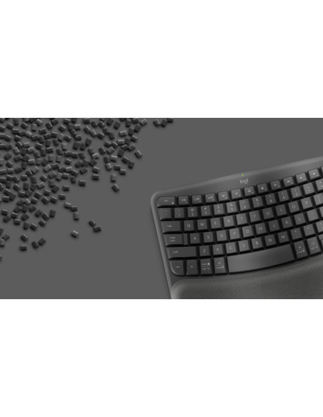 LOGITECH Wave Keys wireless ergonomic keyboard GRAPHITE (CZE-SKY) 2.4GHZ/BT UNIVERSAL "920-012307"