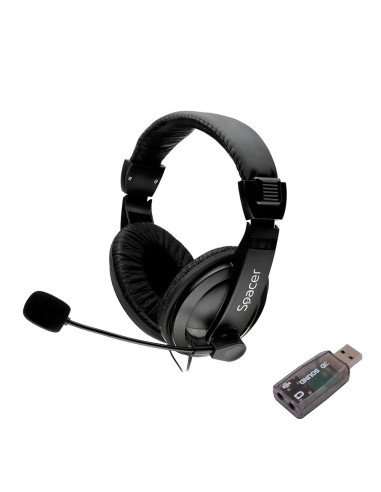 Casti audio SPACER Casti cu micr. Spacer USB...