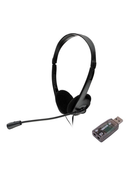 Casti audio SPACER Casti cu micr. Spacer, cu fir, negru