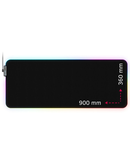 Lorgar Steller 919, Gaming mouse pad, High-speed surface, anti-slip rubber base, RGB backlight, USB connection, Lorgar WP Gamewa