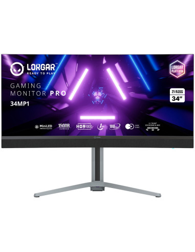 LORGAR 34MP1, UWQHD MiniLED Gaming Monitor Pro,...