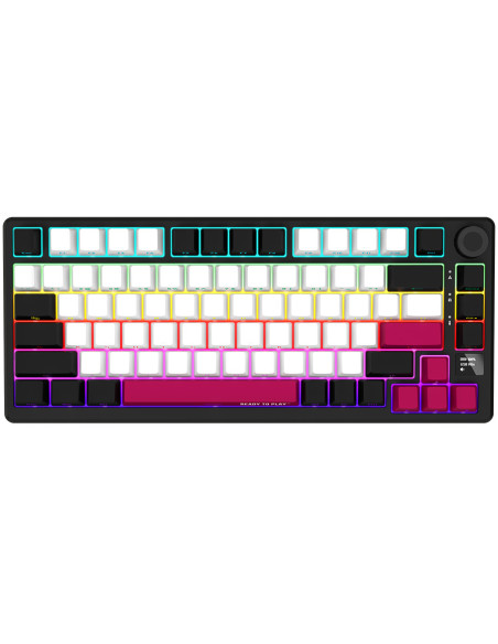 LORGAR KBP7075W, Wireless 75% Mechanical Gaming Keyboard Pro, Black/red, EN layout "LRG-KBP7075W-BK-US"