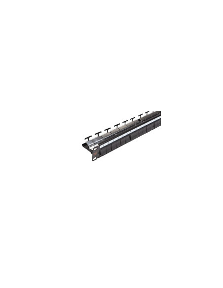 Patch Panel neechipat Modular Cat 5, 6, 6A, 7, 7A Cupru 24 Snap-in LANmark Negru