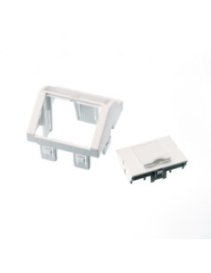 Modul unghiular 45x45 pentru 1 port Snap-In alb LANmark