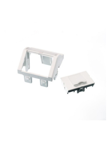Modul unghiular 45x45 pentru 1 port Snap-In alb...