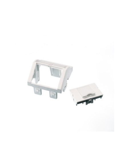 Modul unghiular 45x45 pentru 1 port Snap-In alb LANmark