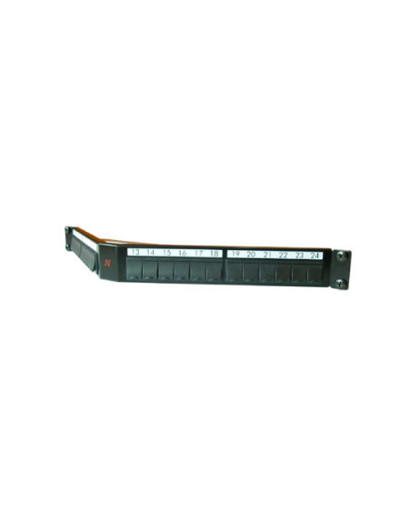 Nexans Patch Panel neechipat Modular unghiular Cat 5, 6, 6A, 7, 7A, Cupru 24 Snap-in LANmark Negru, "N521.671"