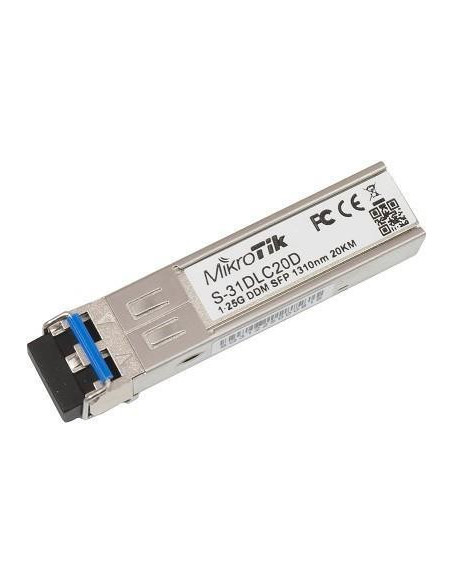 MODUL SFP MIKROTIK, Single Mode, conector LC, pana la 20KM distanta "S-31DLC20D"