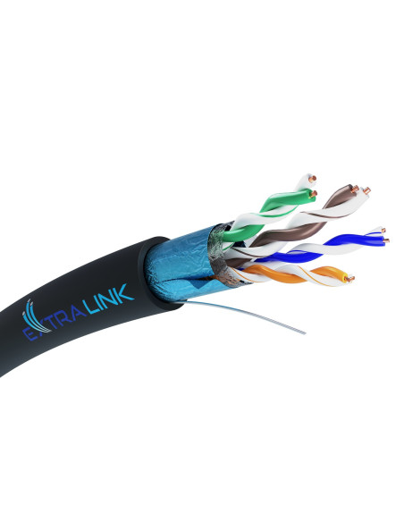 Extralink cablu retea de exterior FTP Cat.5E full cupru 305M "EX.8710"
