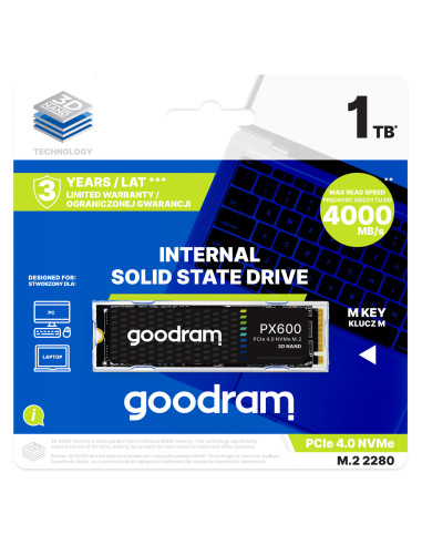 GOODRAM SSD PX600 1000GB PCIe 4x4 M.2 2280...