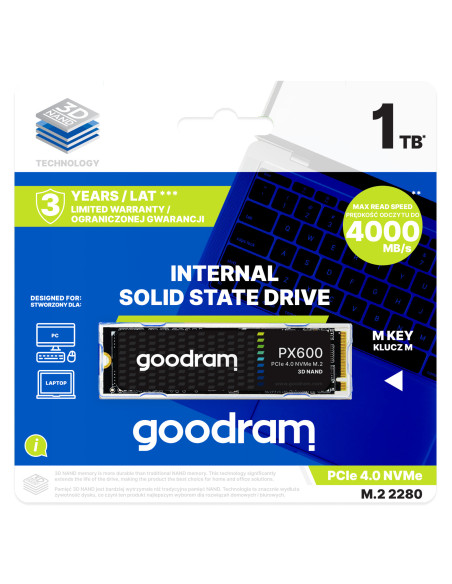 GOODRAM SSD PX600 1000GB PCIe 4x4 M.2 2280 "SSDPR-PX600-1K0-80"
