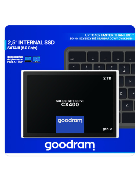 GOODRAM SSD 2TB CX400 G.2 2,5 SATA III "SSDPR-CX400-02T-G2"