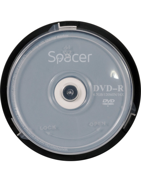 DVD-R SPACER 4.7GB, 120min, viteza 16x, 10 buc, spindle, "DVDR10" 45501039 / 18842 001 001 / 166557