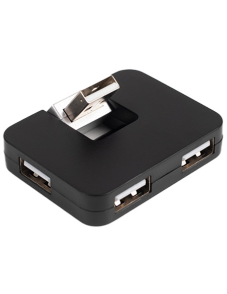 HUB extern SPACER, porturi USB: USB 2.0 x 4, conectare prin USB 2.0, cablu 1m, negru, "SPH-316"