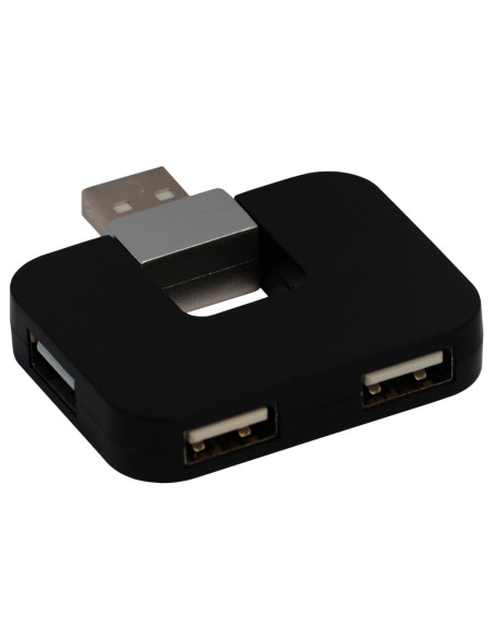HUB extern SPACER, porturi USB: USB 2.0 x 4, conectare prin USB 2.0, cablu 1m, negru, "SPH-316"