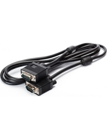 CABLU video SPACER, VGA (T) la VGA (T), 1.8m, cupru, ecranat, negru, "SPC-VGA-6"