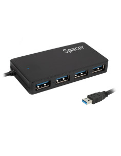 HUB extern SPACER, porturi USB: USB 3.0 x 4, conectare...