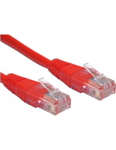 PATCH CORD UTP SPACER Cat5e, cupru-aluminiu, 1 m, rosu,...