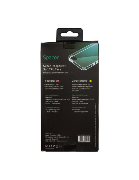 Husa Samsung S8 Spacer, transparenta, grosime 1 mm, material flexibil TPU "SPT-STS-SA.S8"