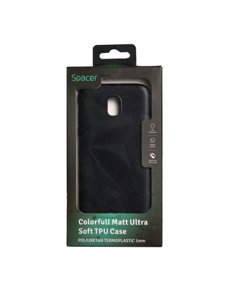 Husa Samsung J5 2017 (doar J530F) Spacer, negru, grosime 1 mm, material flexibil TPU, ColorFull Matt Ultra negru "SPT-MUT-SA.J52