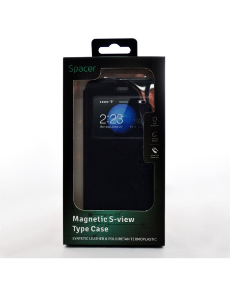 Husa Samsung J5 2017 (doar J530F) Spacer, negru, magnetica tip portofel "SPT-M-SA.J52017"