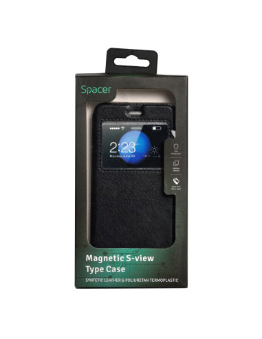 Husa Huawei telefon P10, negru, tip magnetica,...