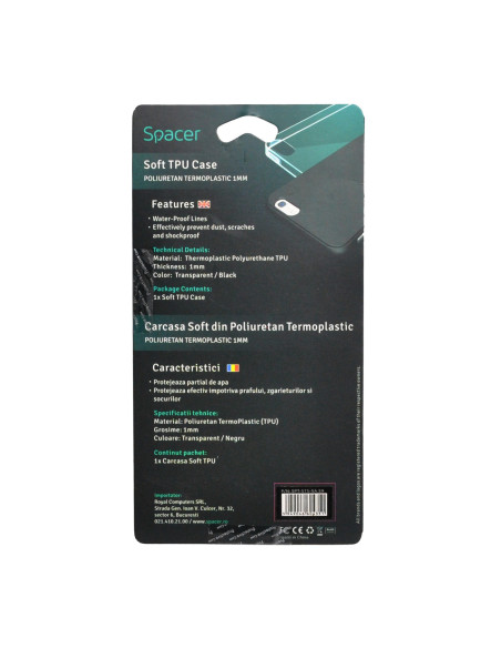 Husa Samsung S9 Spacer, transparenta, grosime 1 mm, material flexibil TPU "SPT-STS-SA.S9"