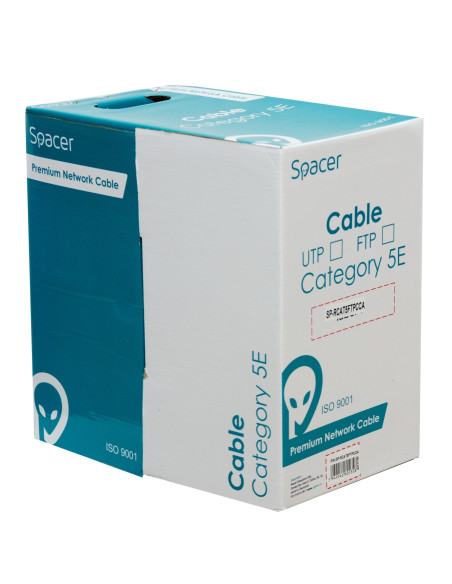 ROLA CABLU FTP SPACER Cat5e, 305m, Cupru-Aluminiu, Solid, AWG24, diam.0.51mm, supr.0.21mm2, "SP-RCAT5FTPCCA"