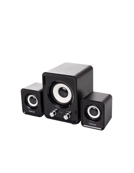 BOXE SPACER 2.1, RMS: 11W (2 x 3W + 5W), control volum, USB power, black, "SPB-807-BK"