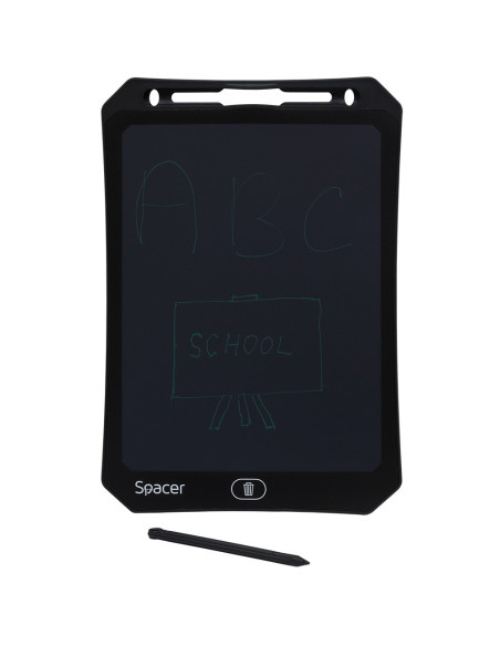 TABLETA LED SPACER pentru scris si desenat, interactiva, e-learning, 10 display, black, baterie CR2025 "SPTB-LED-10"