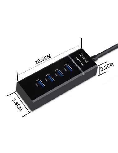 HUB extern SPACER, porturi USB: USB 3.0 x 4,...