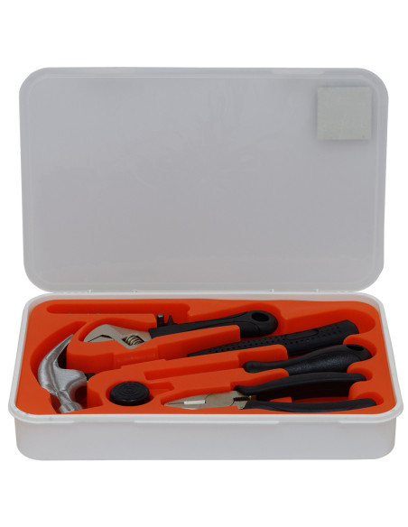 TRUSA scule SPACER contine 1 x ciocan, 1 x patent, 1 x surubelnita, 12 x capete surubelnita, 1 x cheie reglabila, 1 x protectie