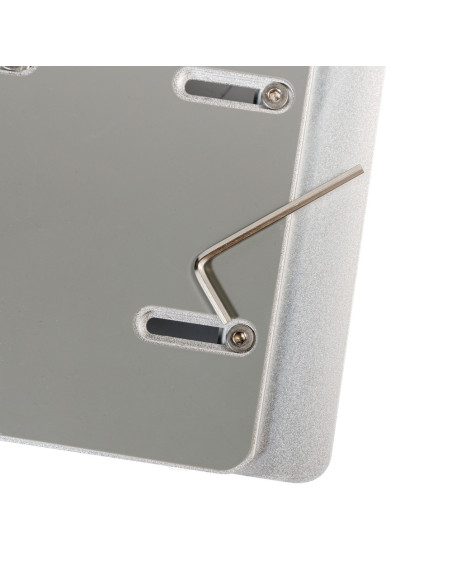 STAND SPACER vertical, notebook 14/17", dublu, protectie impotriva zgarieturilor, latime ajustabila, argintiu, aluminiu sablat,