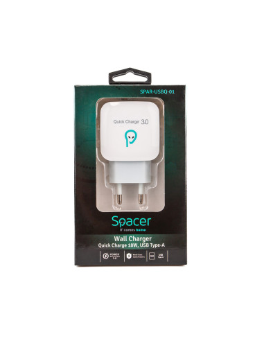 ALIMENTATOR retea SPACER Quick Charge 3.0 18W,...