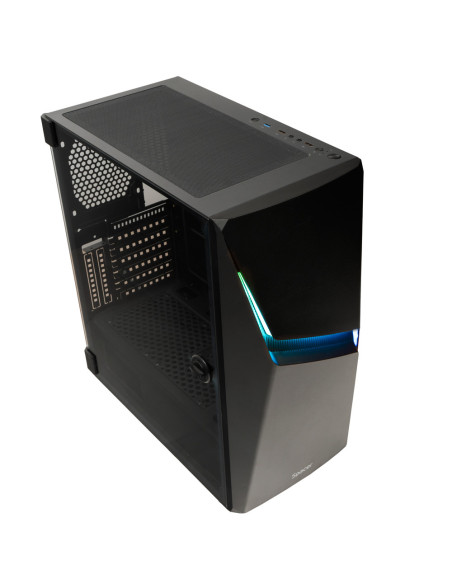 CARCASA SPACER - gaming, Middle Tower, ATX, "THUNDER", fara sursa, usa sticla securizata (balama), banda LED RGB, USB 2.0 x 2, U